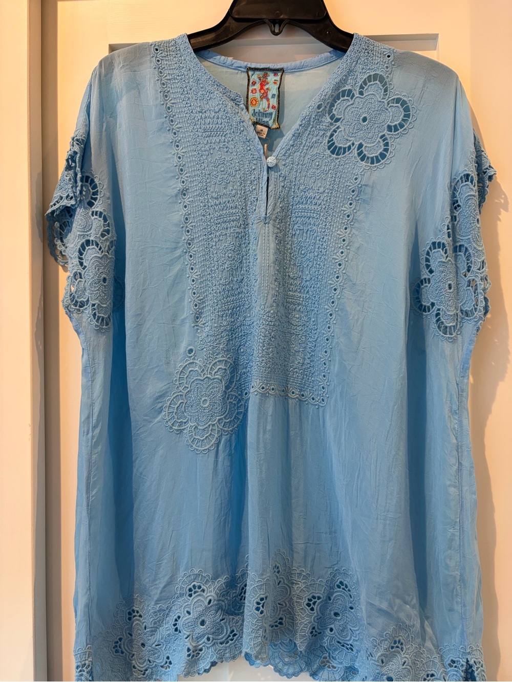 NWT Johnny Was Sky Blue Eliza Embroidered Tunic